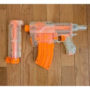 NERF Recon CS-6 Clear Transparent Dart Blaster Used Tested Works